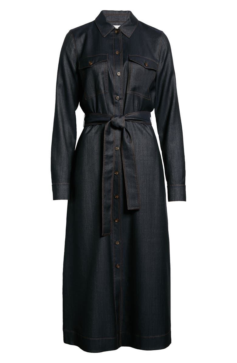 Lafayette 148 New York Sonny Long Sleeve Denim Shirtdress, Alternate, color, 
