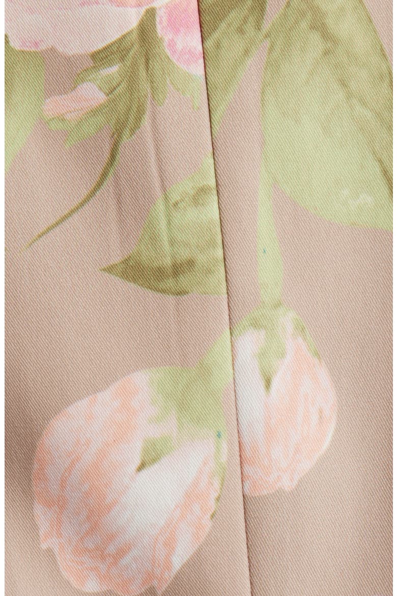 Print Sateen Blazer, Alternate, color, TAUPE MULTI