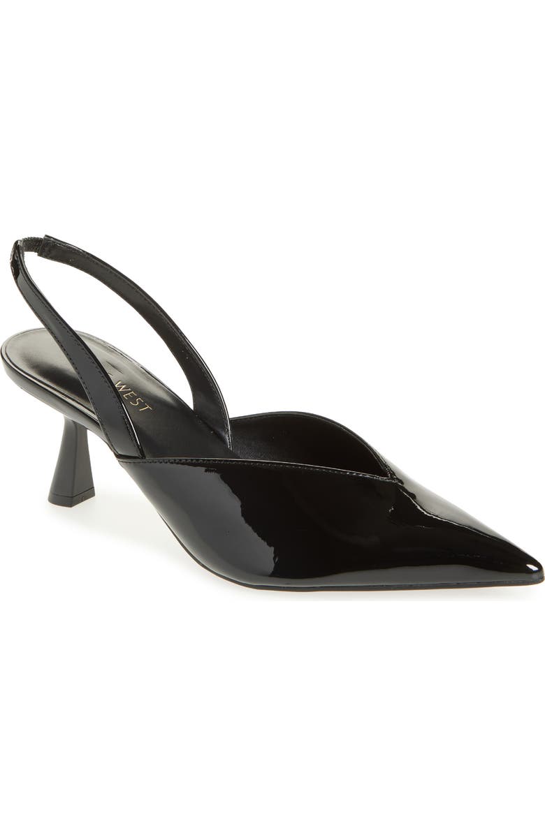 Nine West Lamma Slingback Pump, Main, color, Black Patent