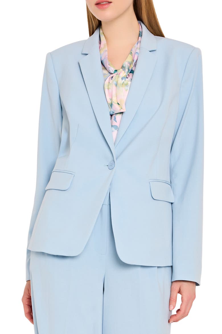 One-Button Blazer, Main, color, ICE BLUE