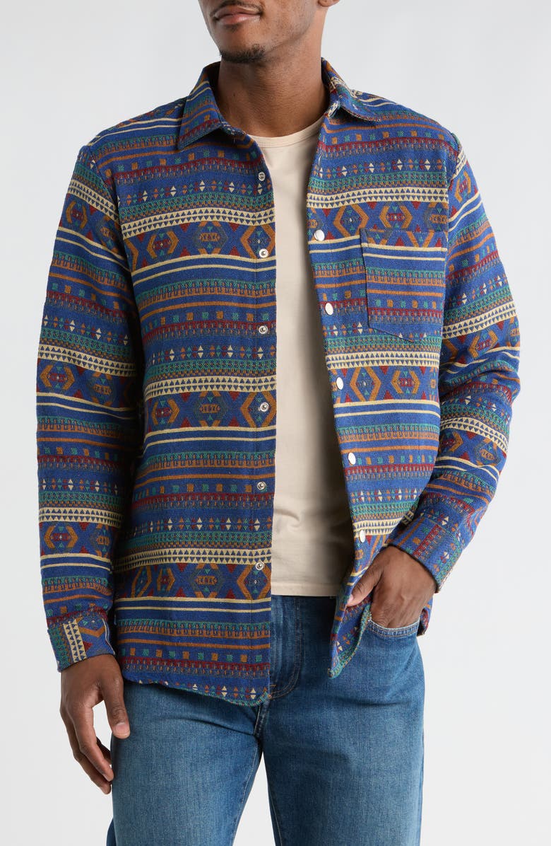 T.R. PREMIUM Tapestry Shirt Jacket, Main, color, Purple