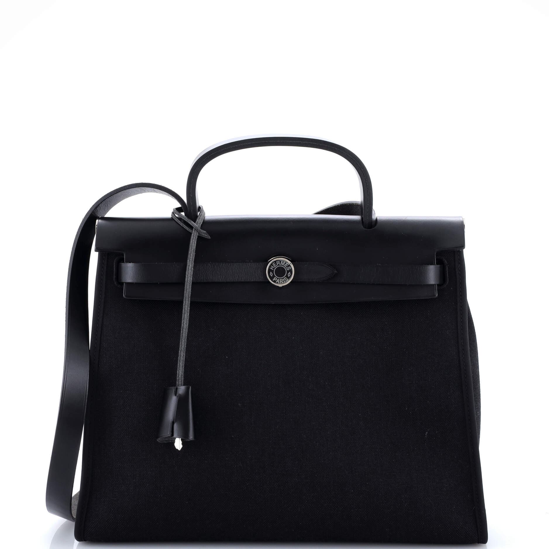 Pre-Owned Hermes Herbag Toile and Leather PM, Main, color, 