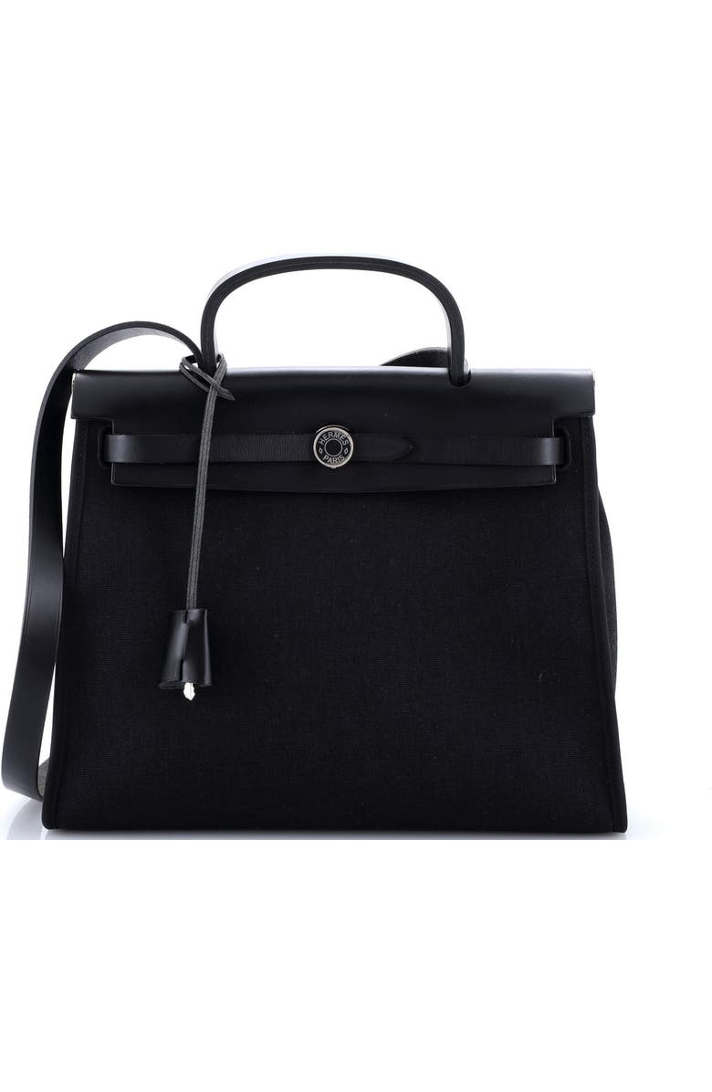 Pre-Owned Hermes Herbag Toile and Leather PM, Main, color,