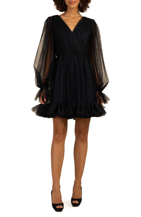 Moonstruck Long Sleeve Fit & Flare Dress