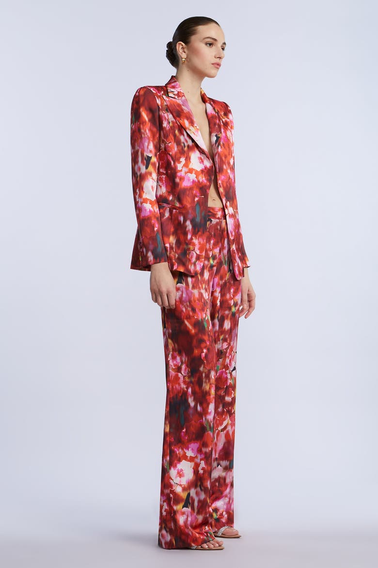 Washed Floral Blazer, Alternate, color, Washed Rose Chili Pepper Print