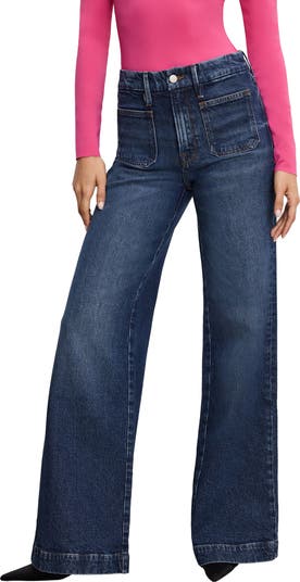 Good Waist Patch Pocket Palazzo Jeans
