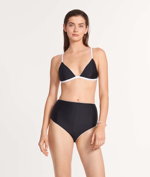 Ansea The Reversible High Waist Bottom In Black/white