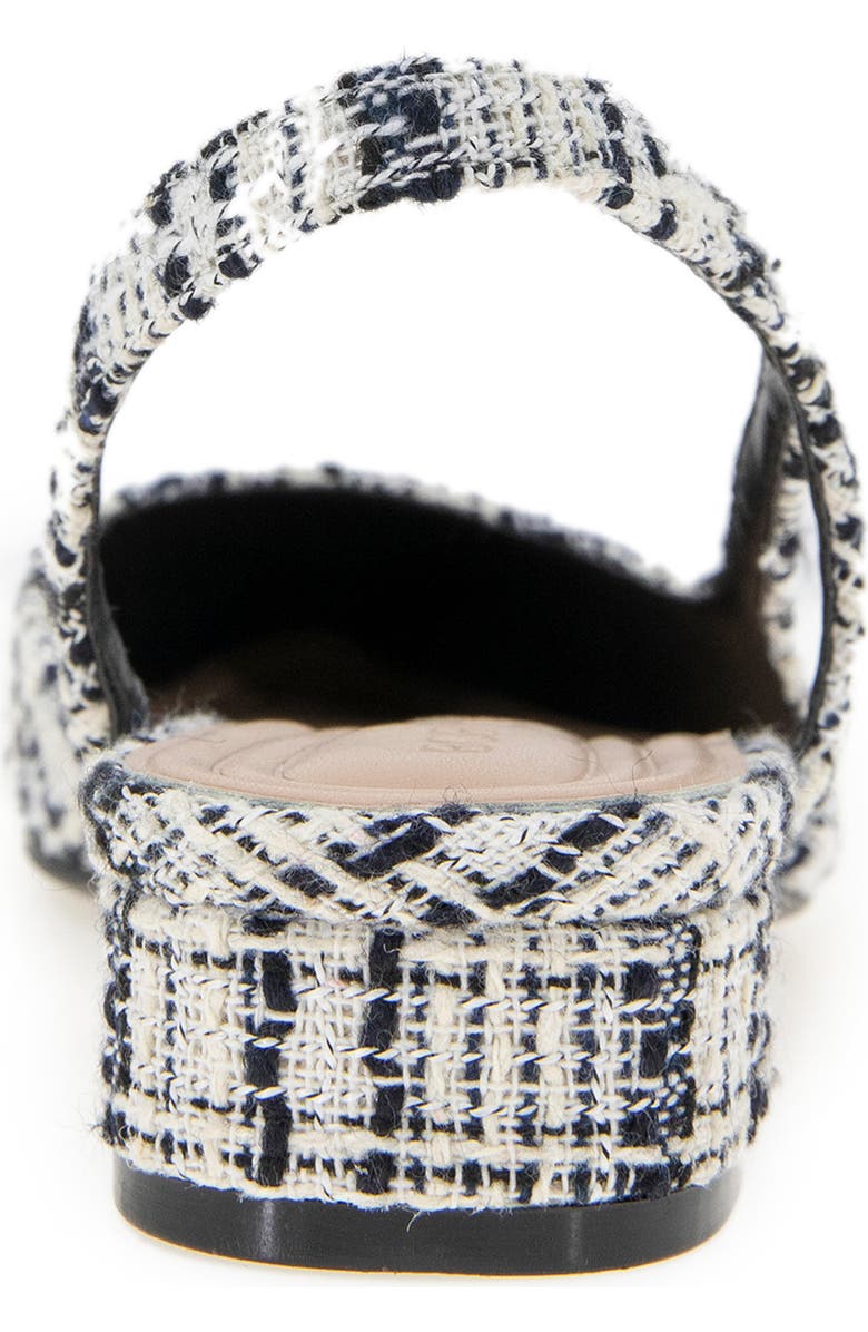 BCBGeneration Tillie Slingback Cap Toe Pump, Alternate, color, White Boucle Black