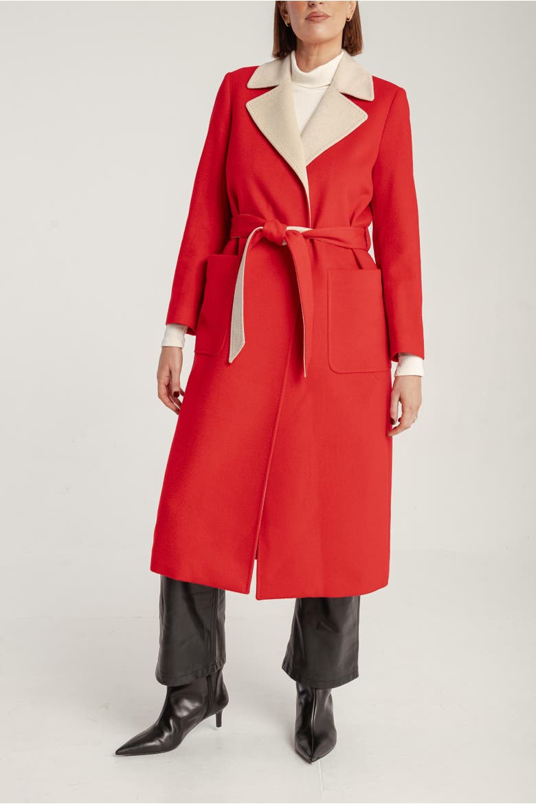 Cashmere Belted Wrap Coat, Alternate, color, V3_red_cream