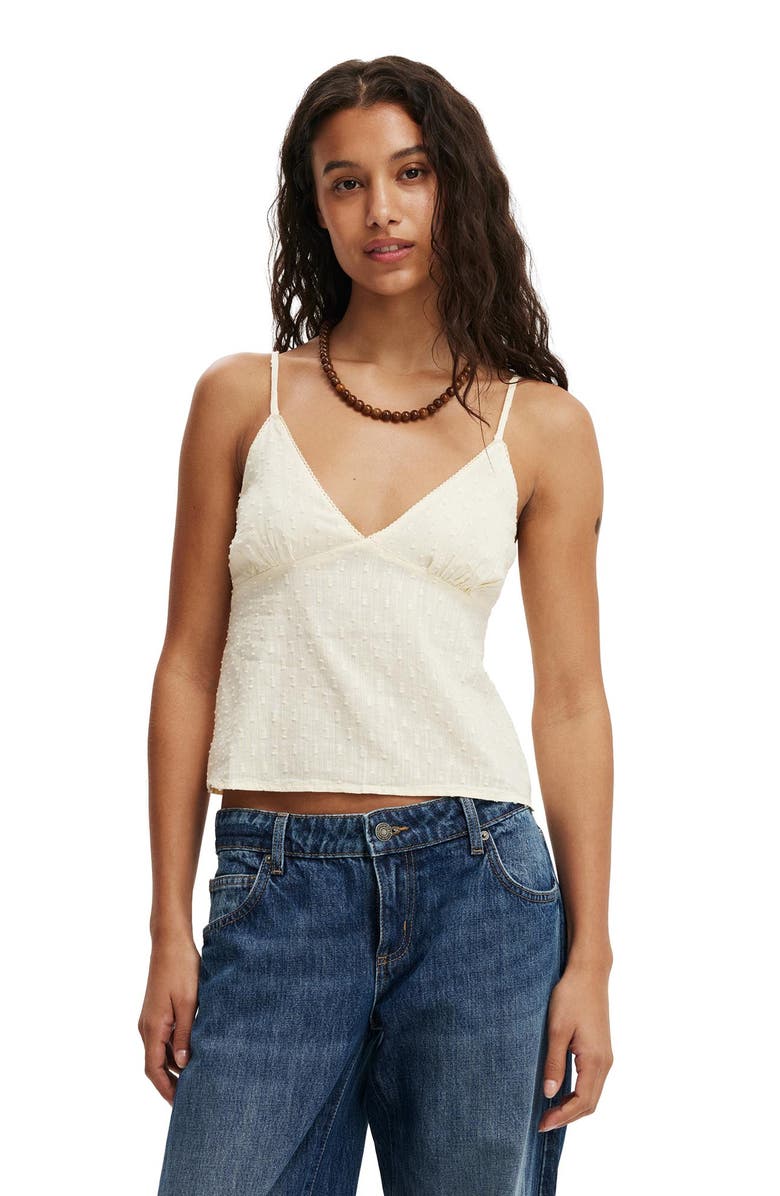 Cotton On Women's The Daydream Cami, Main, color, Vanilla Glow Texture