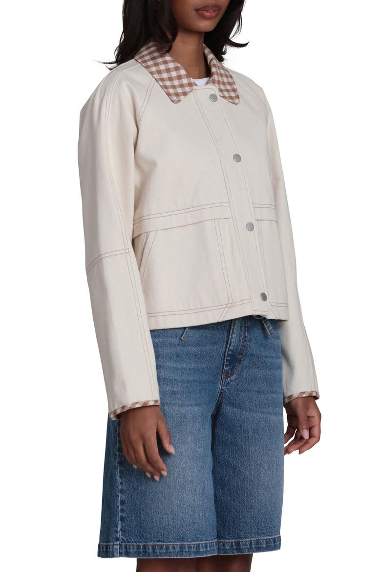 Mixed Media Twill Jacket, Alternate, color, BEIGE