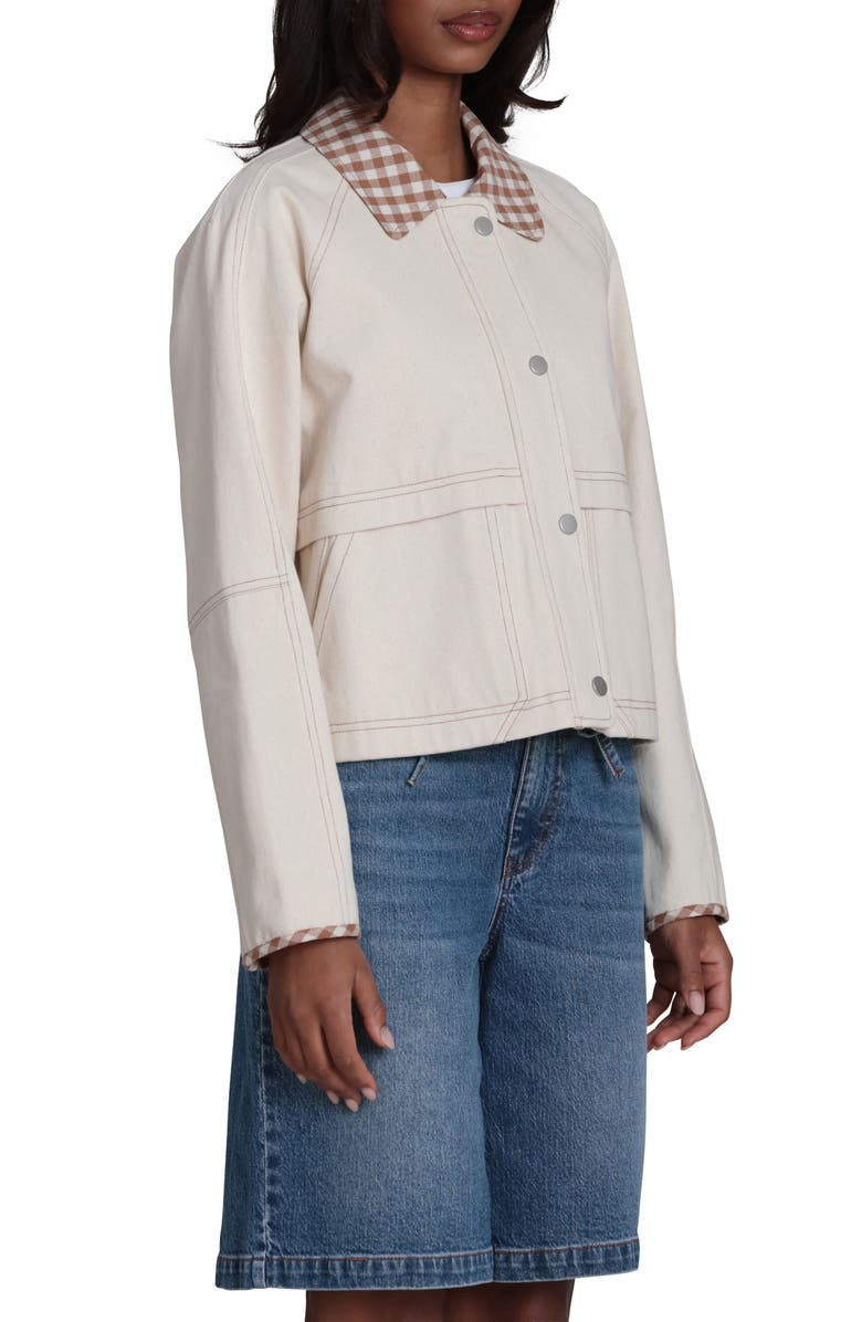 Bagatelle Mixed Media Twill Jacket, Alternate, color, Beige