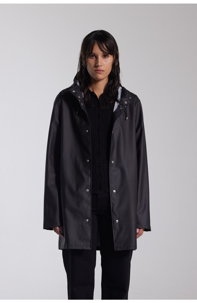 Stutterheim Stockholm Lightweight Raincoat, Main, color, Black