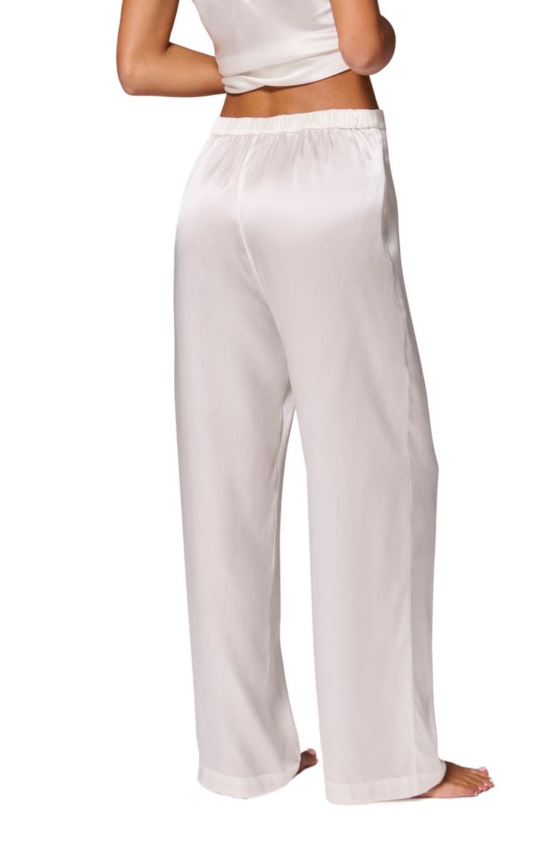 Simone Perele Love Me Silk Lounge Pants, Alternate, color, Ivory