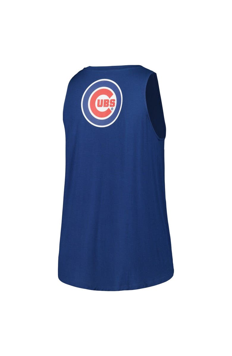New Era Women's New Era Royal Chicago Cubs Plus Size Tank Top, Alternate, color, 