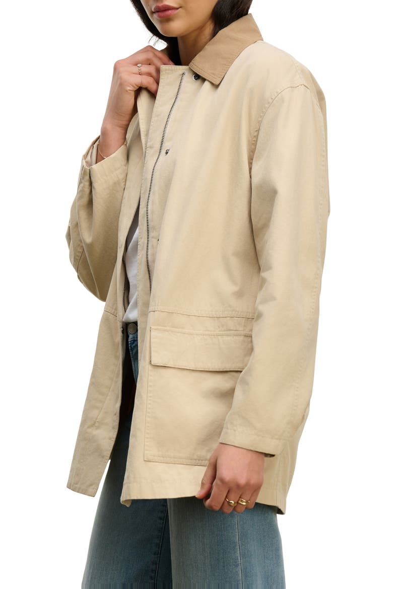 Rosa Cotton Canvas Jacket, Alternate, color, SAN NATURAL