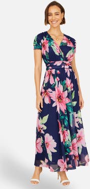 Yumi Mesh Floral Maxi Dress