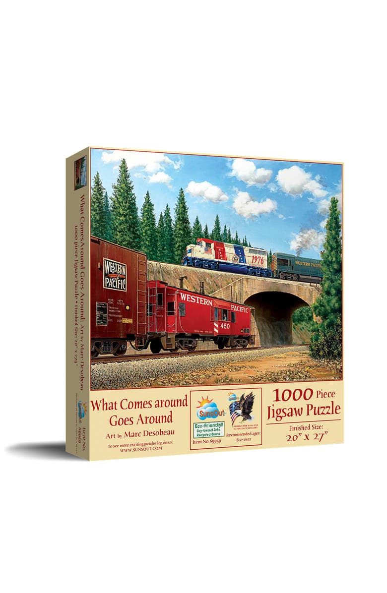 Sunsout What Comes Around Goes Around 1000 piece Jigsaw Puzzle for Adults, Main, color, Multicolor