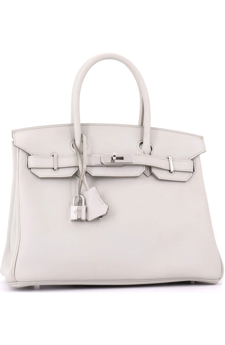 Pre-Owned Hermes Birkin Handbag Light Swift with Palladium Hardware 30, Alternate, color, Beton