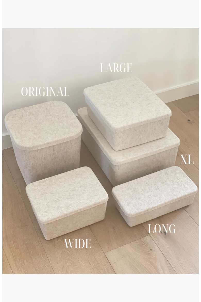 The Sculpted Bin - XL with Lid, Alternate, color, Stone