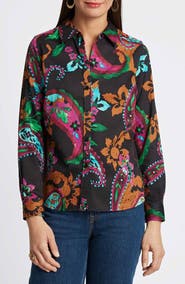 Foxcroft Hampton Painted Wrinkle Resistant Button-Up Shirt