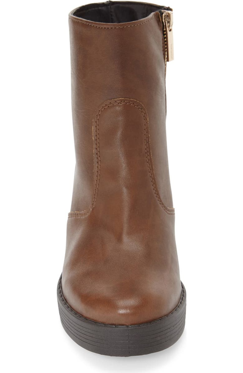 Topshop 'Blossom' High Cut Faux Leather Boot, Alternate, color,