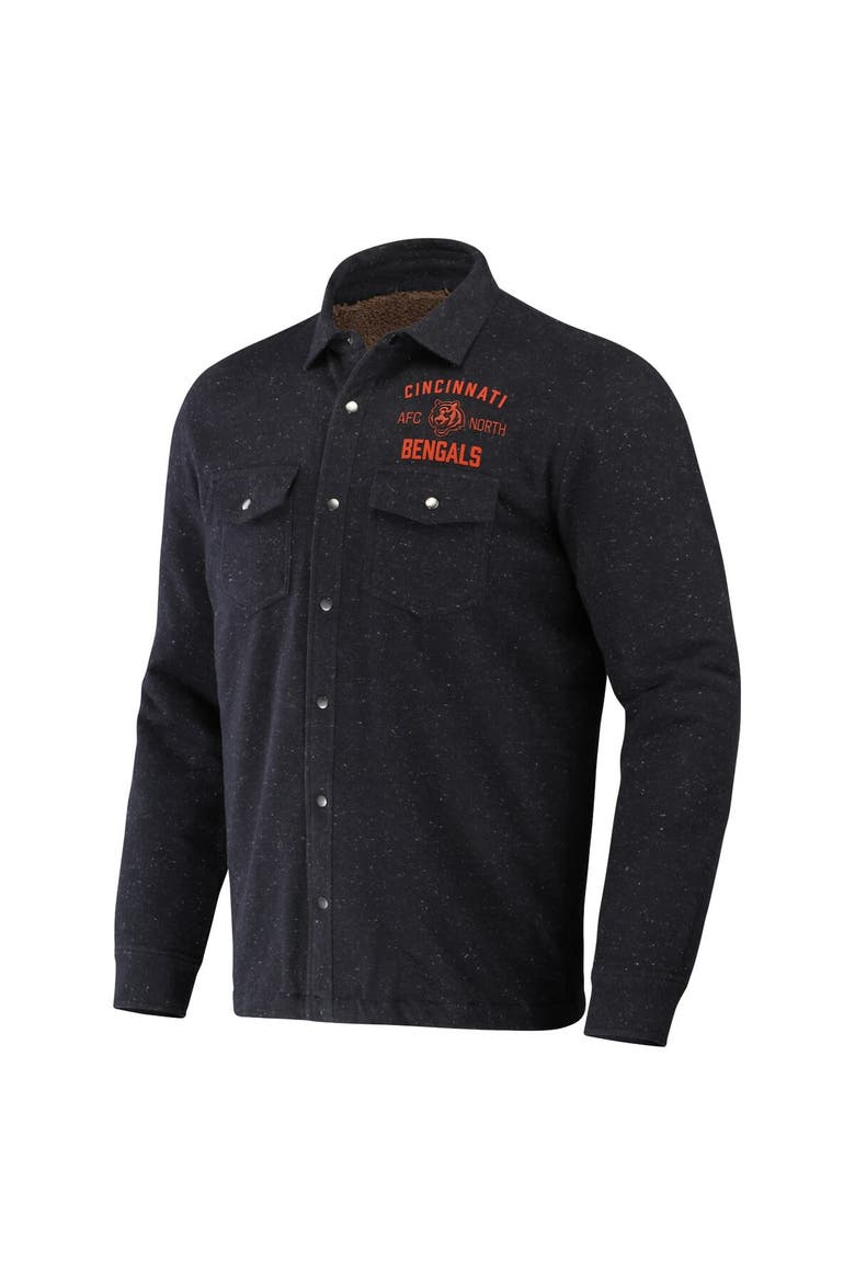 Men's NFL x Darius Rucker Collection by Fanatics Charcoal Cincinnati Bengals Shacket Full-Snap Jacket, Alternate, color, Charcoal