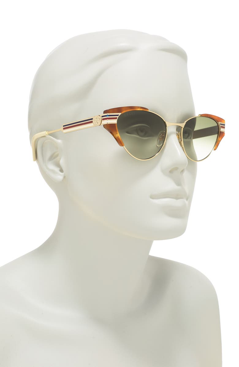 Gucci 55mm Cat Eye Sunglasses, Alternate, color,