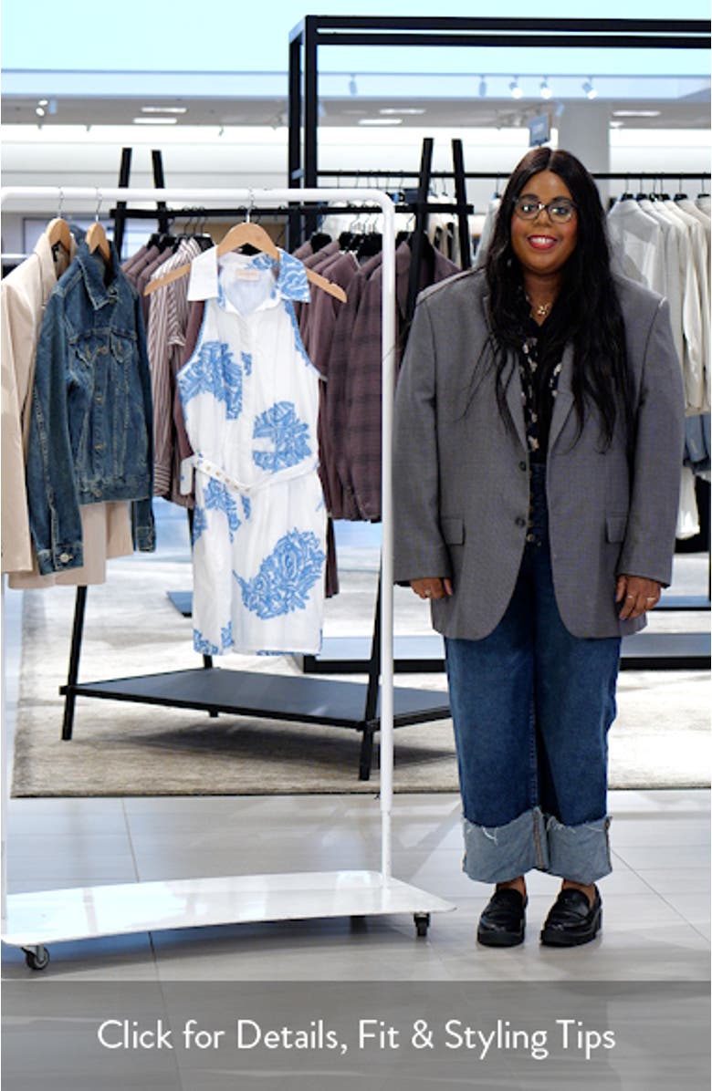 Frances Embroidered Belted Shirtdress, sales video thumbnail