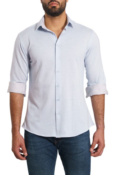 Trim Fit Pima Cotton Button-Up Shirt