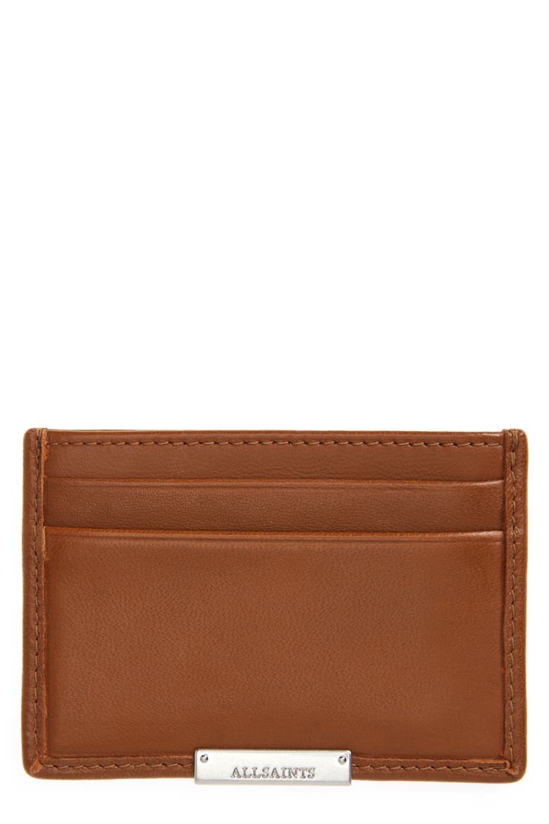 Dove Leather Cardholder, Main, color, SEPIA BROWN