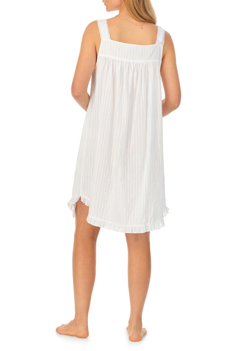 Cotton Dobby Stripe Chemise, Alternate, color, WHITE