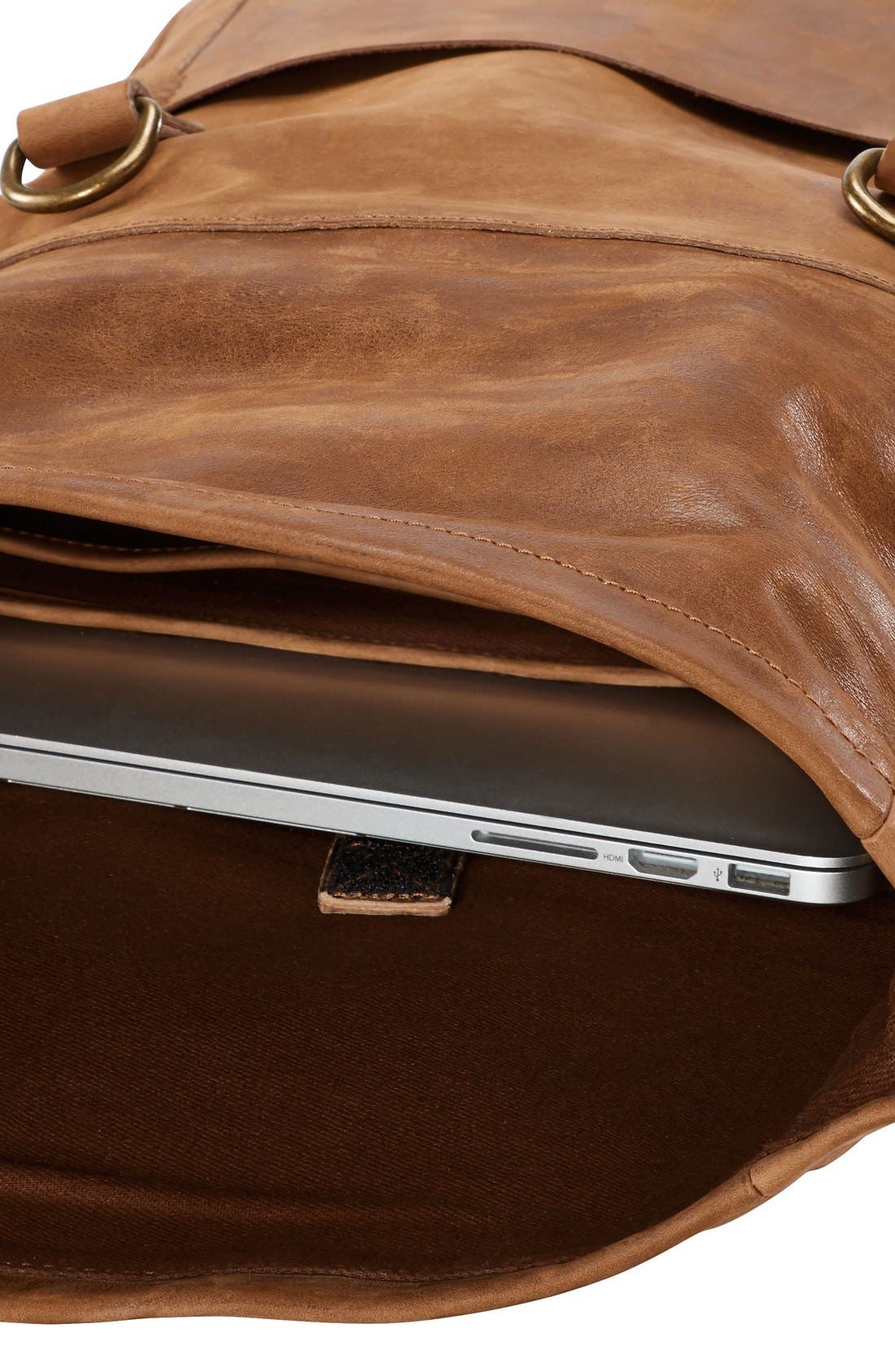 Timberland 'Walnut Hill' Leather Backpack, Alternate, color, 