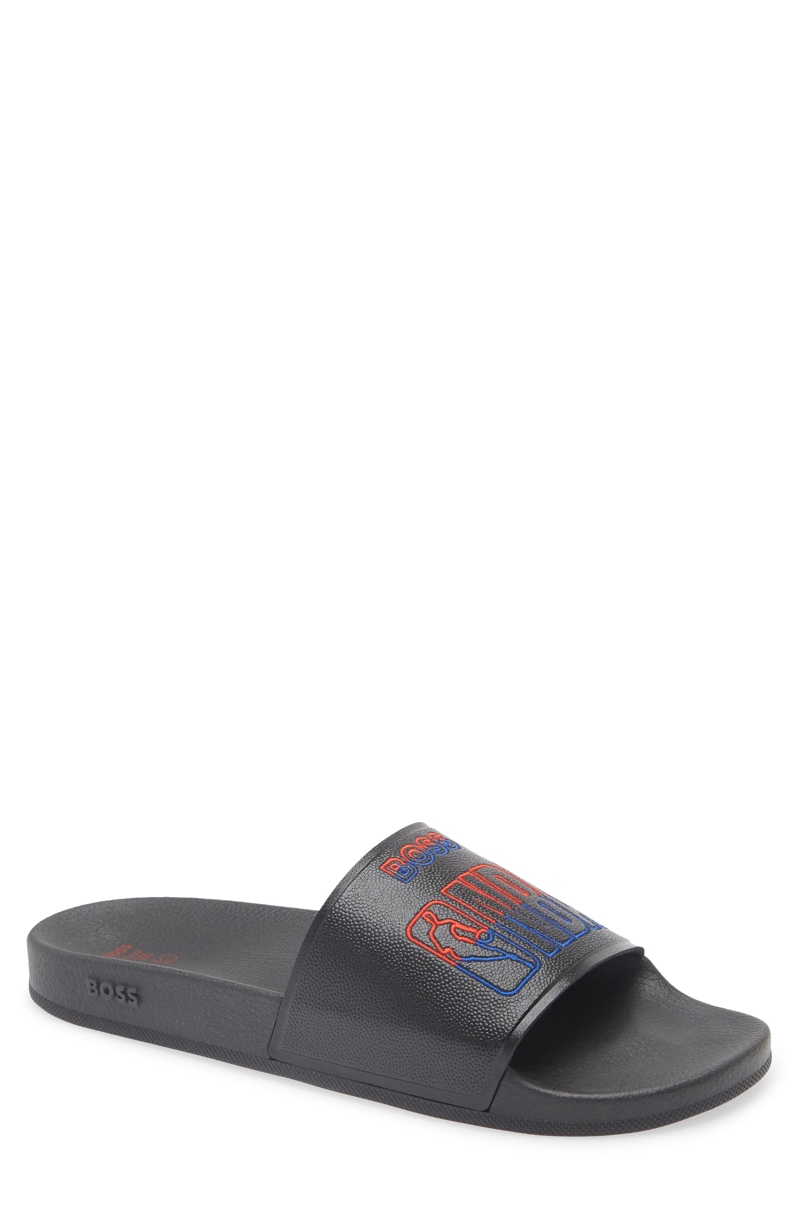 BOSS x NBA Bay Slide Sandal, Main, color, 