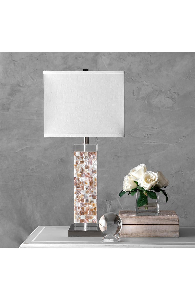 NULOOM 29" Mosaic Linen Shade Table Lamp, Alternate, color, 