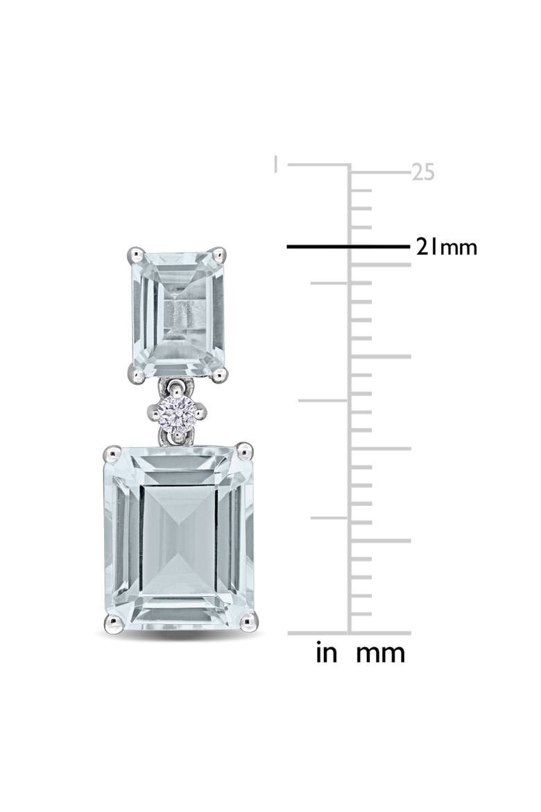 Aquamarine & Diamond Drop Earrings 14K, Alternate, color, Aquamarine