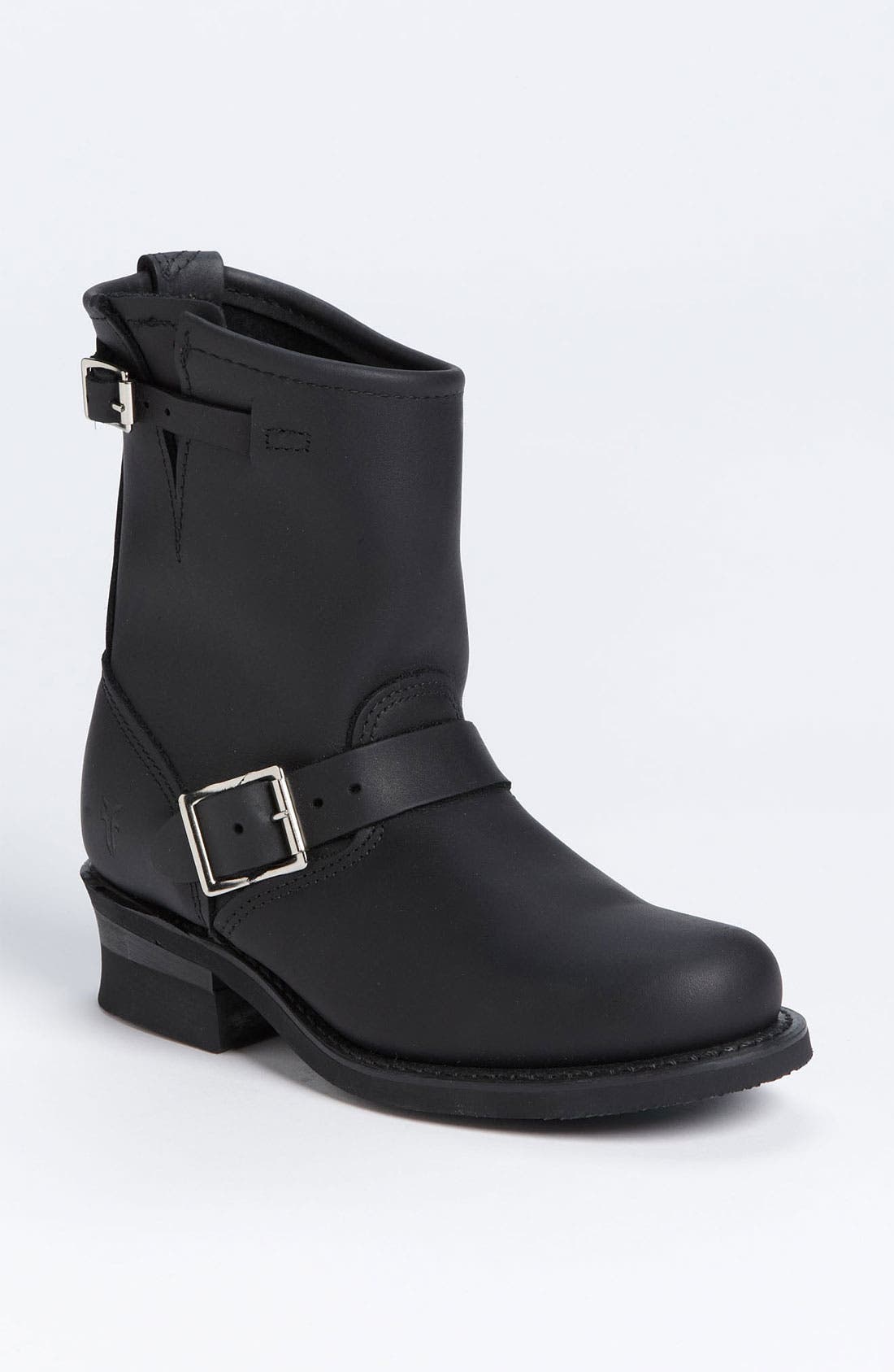 'Engineer 8R' Leather Boot, Main, color, BLACK