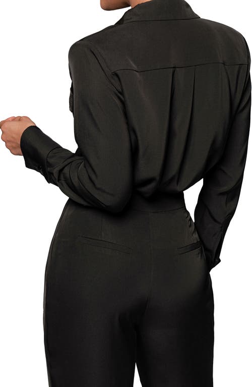 Jluxlabel Misty Button-up Shirt In Black
