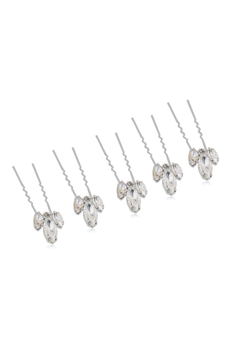 Heo Set of 5 Hair Pins (Nordstrom Exclusive), Main, color, SILVER