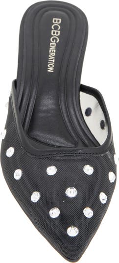 Dixy Pointed Toe Kitten Heel Mule