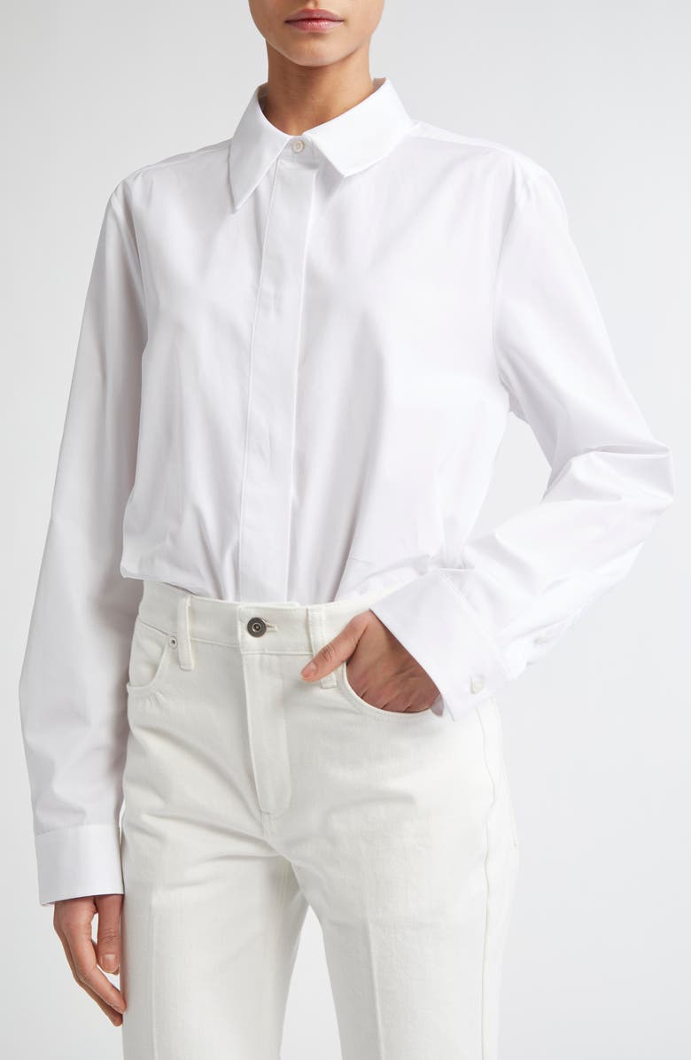 Jil Sander Monday Cotton Poplin Button-Up Shirt, Alternate, color, 