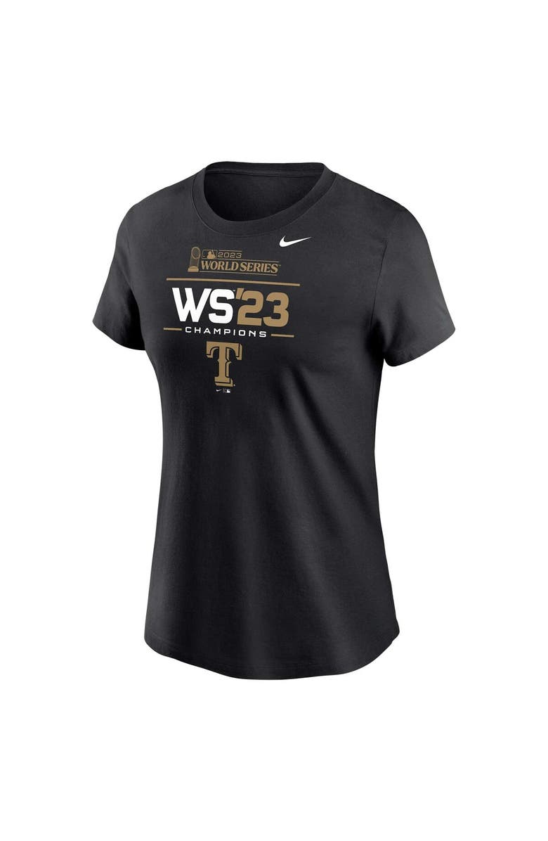 Nike Women's Nike Black Texas Rangers 2023 World Series Champions Lockup T-Shirt, Alternate, color, 