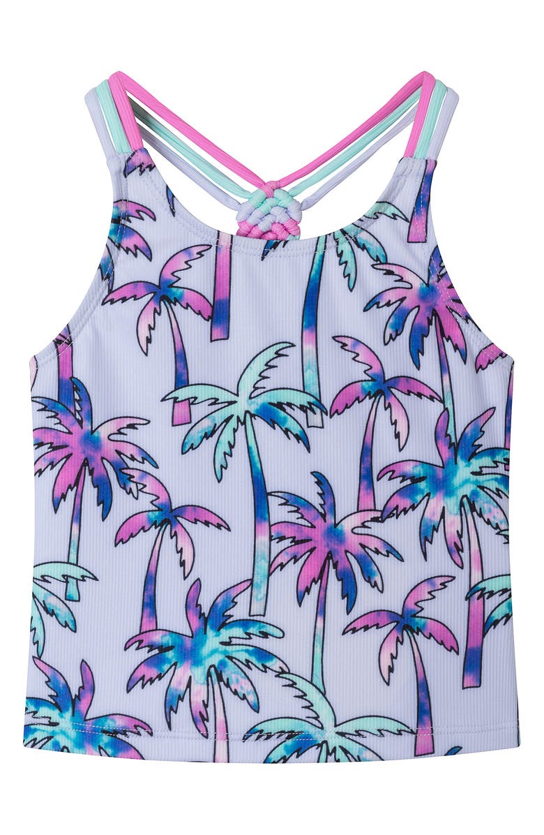 Andy & Evan Kids' Palm Tree Rib Two-Piece Swimsuit, Alternate, color, 