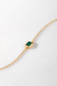 Edge of Ember Deco Birthstone Bracelet