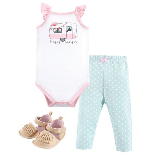 Hudson Baby Soft Cotton Collection Bodysuit, Pants, And Footwear Collection In Multi