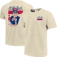 IMAGE ONE Men's  Cream Nebraska Huskers Uncle Sam Mascot T-Shirt