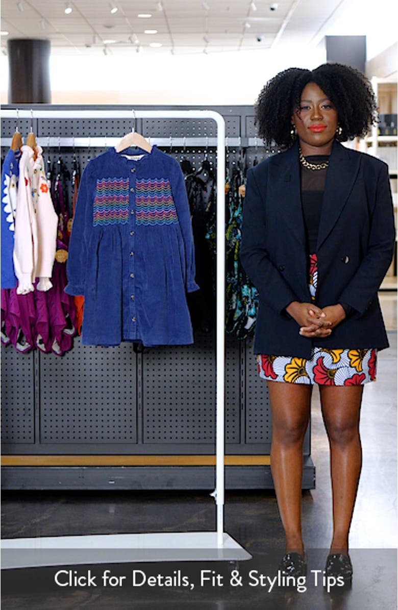 Kids' Smocked Corduroy Dress, sales video thumbnail