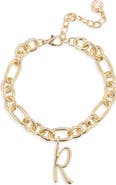 BaubleBar Initial Charm Chain Braclet