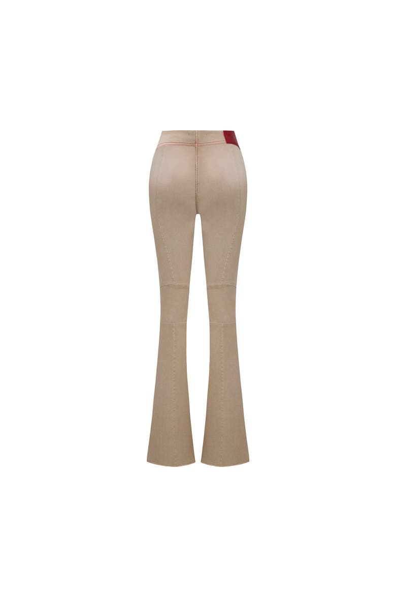 Cotton Coated Flare Pant, Alternate, color, BEIGE