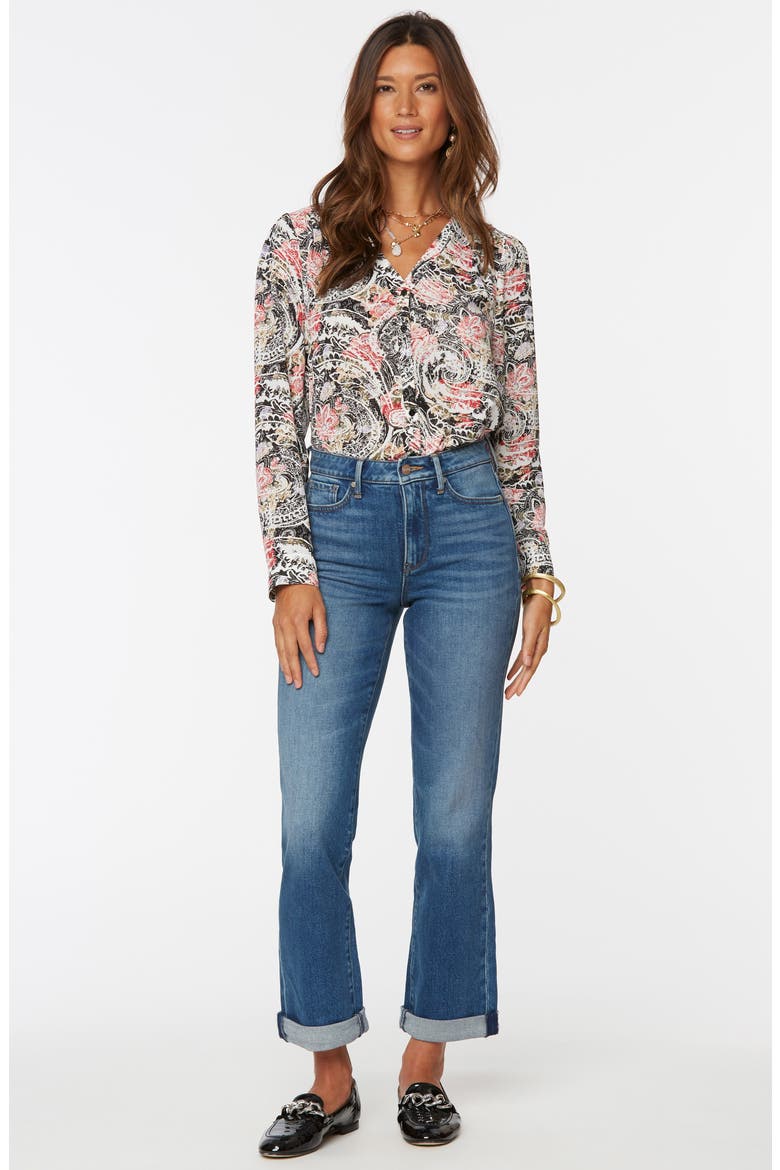 Relaxed Straight Leg Cuff Jeans, Alternate, color, DUVALL